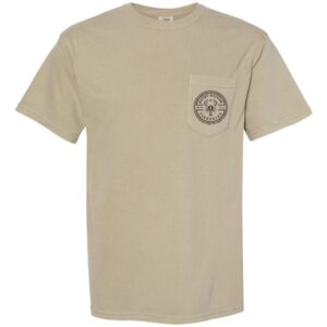 Adult Tee Shirt - Khaki, with pocket